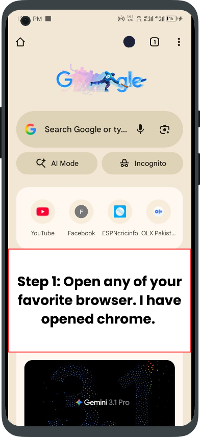 Download Alight Motion Step 1: Open Browser