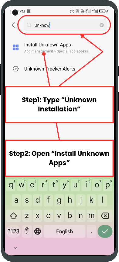 Download Alight Motion Step 4: Look for install unknown apps