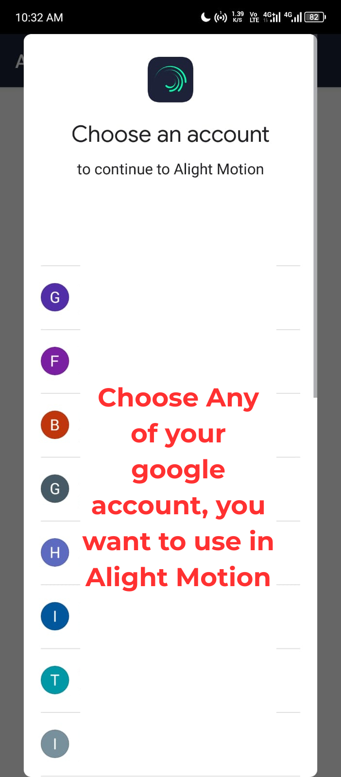 Step 4 Choose any of your google account