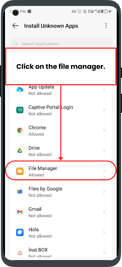 Download Alight Motion Step 6: Click on the file manager