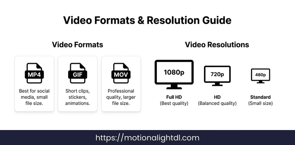 Video Formats & Resolution in Alight Motion Mod Apk