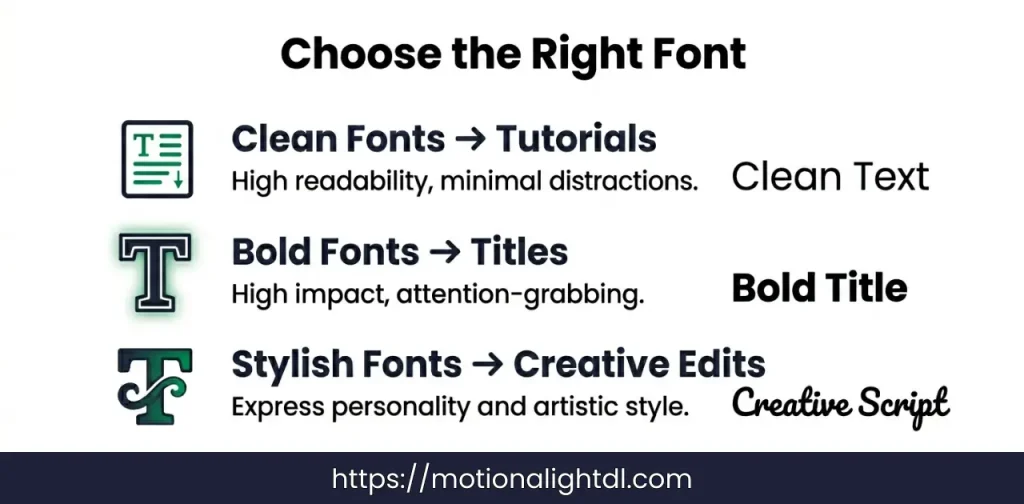 Choosing Right Fonts in Alight Motion